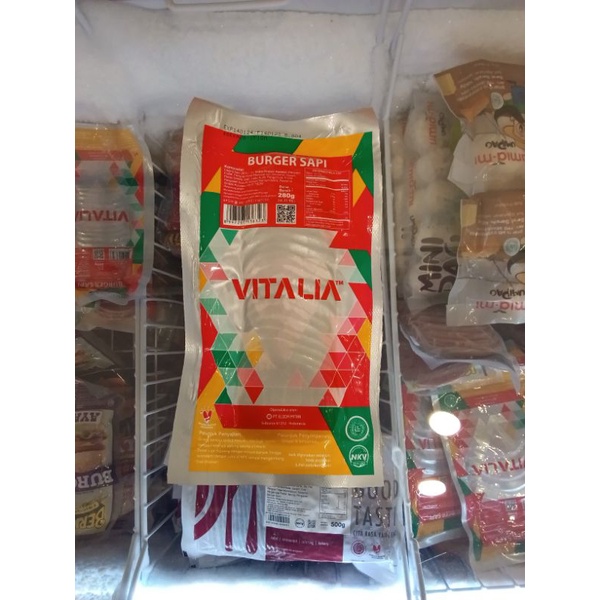 

vitalia burger sapi 280gr daging burger vitalia isi 20