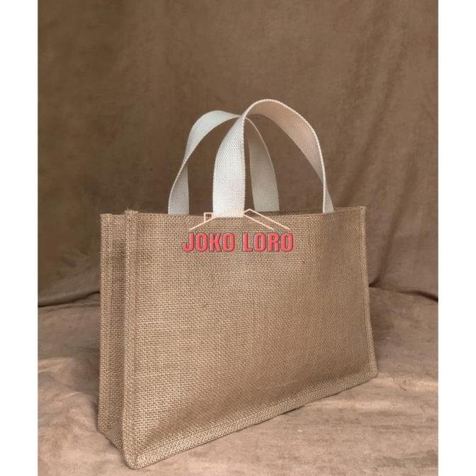 

TOTE BAG GOODIE BAG WEDDING KARUNG GONI PREMIUM - HAMPERS LEBARAN HR646541T