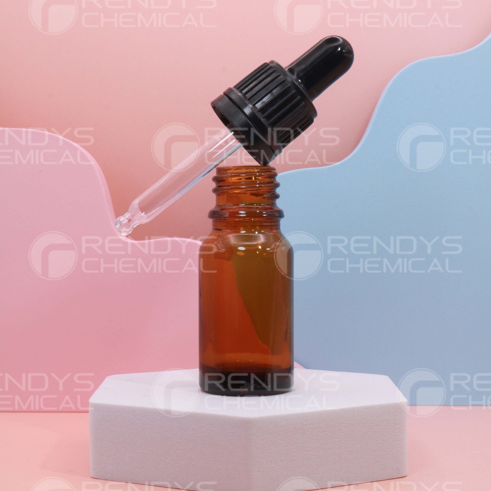 Botol Pipet Kaca COKLAT Tutup Hitam 10ML / Glass Bottle Pipette Amber 10 ML / Dropper Bottle