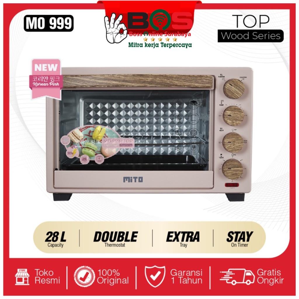 Oven Mito Electric TOP Kapasitas 28L MO-999 Wood Series