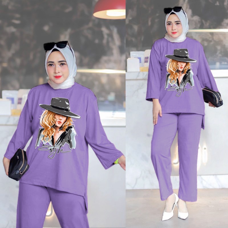 RILLO - ONESET SETELAN CELANA ATASAN OVERSIZE WANITA MY STYLE