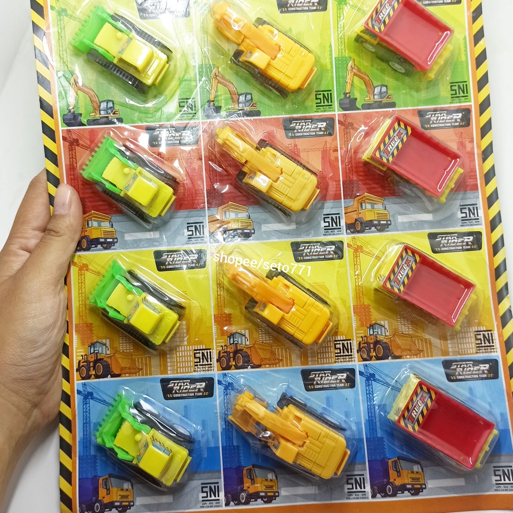 Mainan Anak Star Rider Konstruksi Satuan ECER Mini Construction Topping Kue