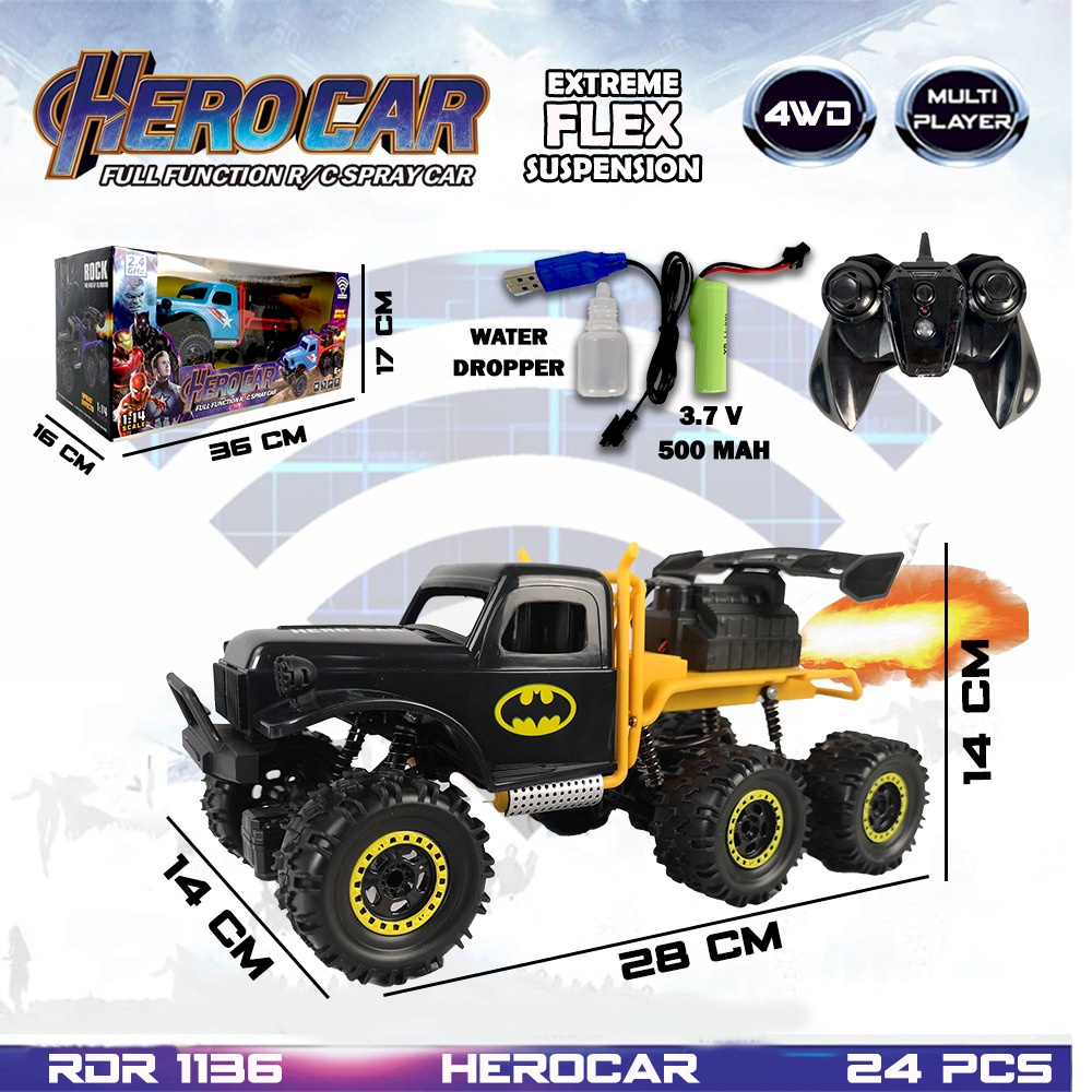 RDR1136 Batman RC Rock Crawler Offroad Buggy 4WD 4X4 Mainan Anak Mobil Remote Control Radio Control 