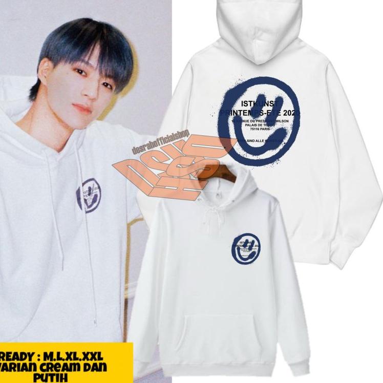 ℮ JAKET HOODIE Jeno nct spray smiley instk VERSI NAVY ♣