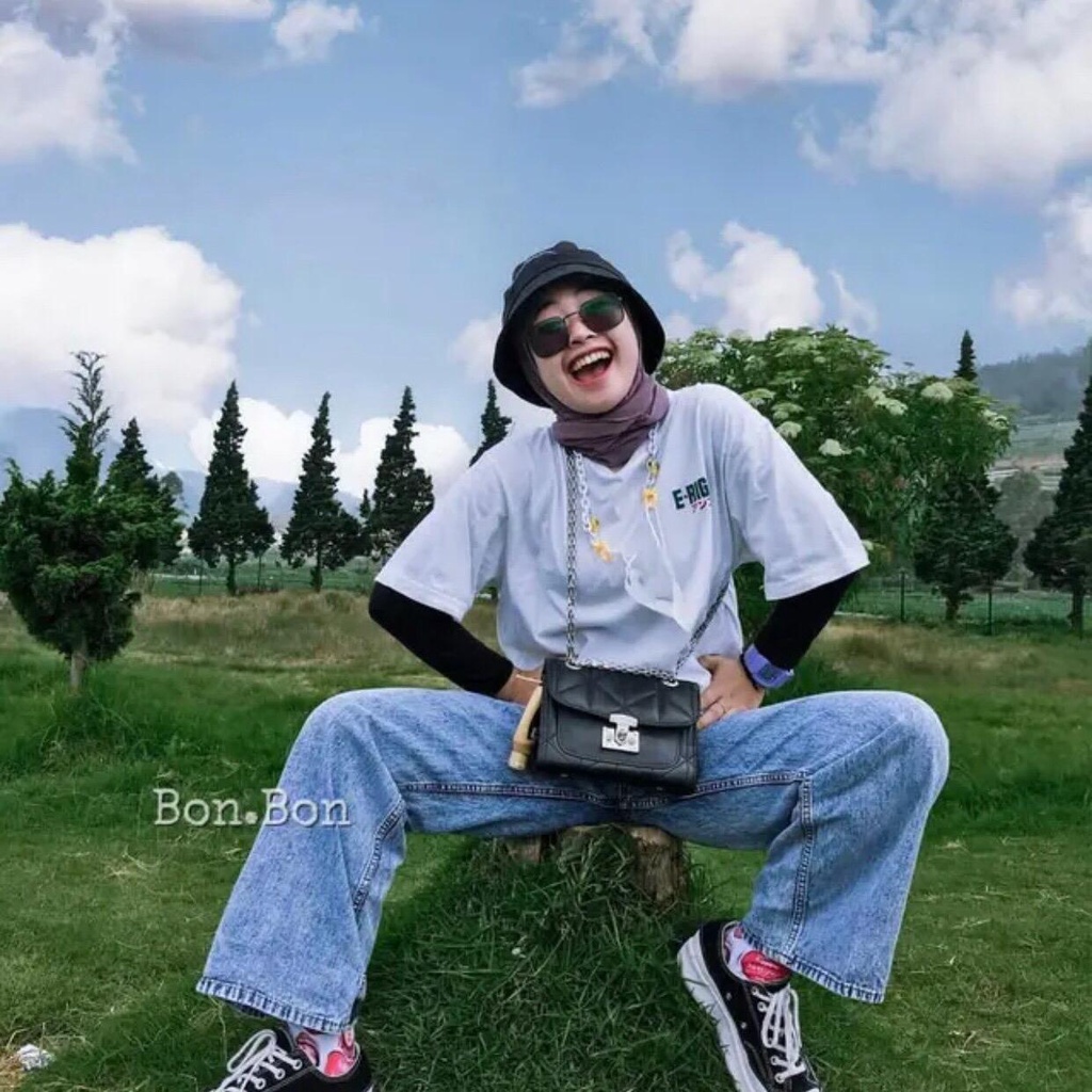 Highwaist kulot jeans wanita loose jeans ootd - Jeans Kulot korean style