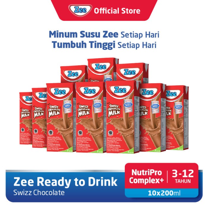 

[ COD ] ZEE UHT SWIZZ CHOCOLATE MILK 200 ML (10 Pack)