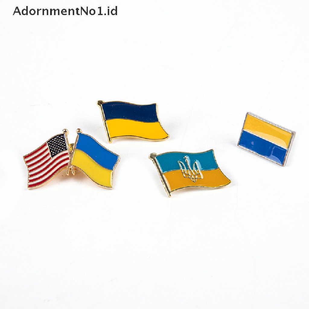 [AdornmentNo1] U.s.a &amp; Friendship Badge Flag Bros Bendera Nasional Kerah Pin Collections [ID]