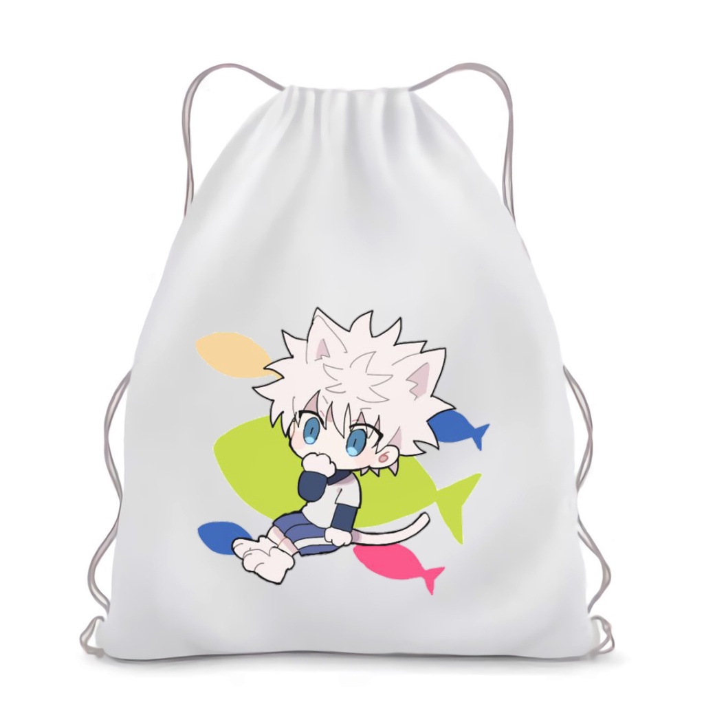 BISA CUSTOM NEW HUNTER X HUNTER Stringbag Ransel Serut anime manga merchandise Jepang || KiiyoomiiI ||