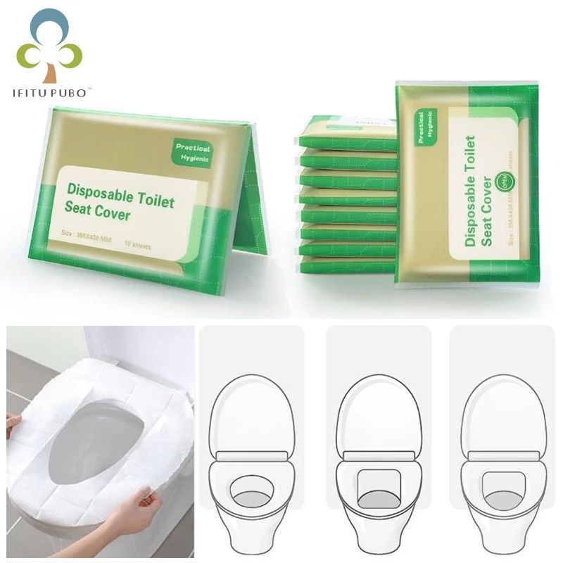 (COD) Disposable Paper Toilet Seat Cover - Dudukan Toilet Kloset
