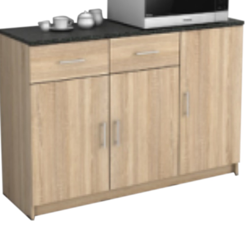 Selma Pablo Kabinet Bawah Dapur - Cokelat Oak-Granite Furniture Informa