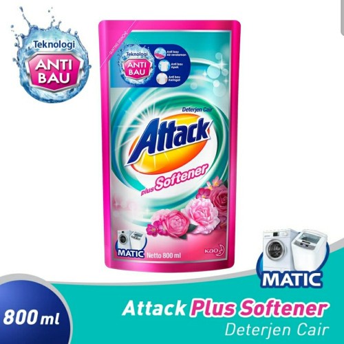 ATTACK PLUS SOFTENER 800ML POUCH