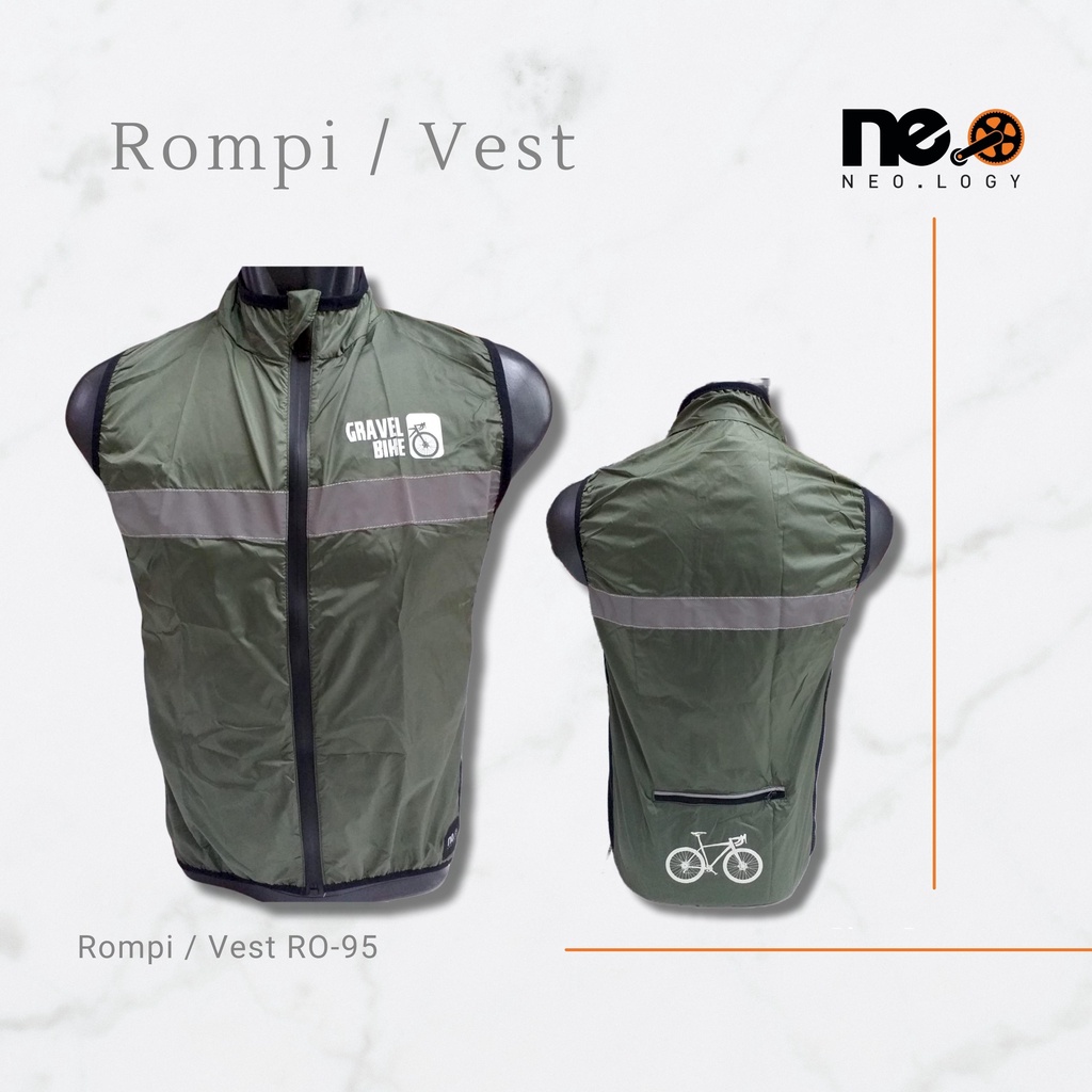 GRAVEL Bike Vest Rompi - Jaket Rompi Sepeda Gravel Pria &amp; Wanita