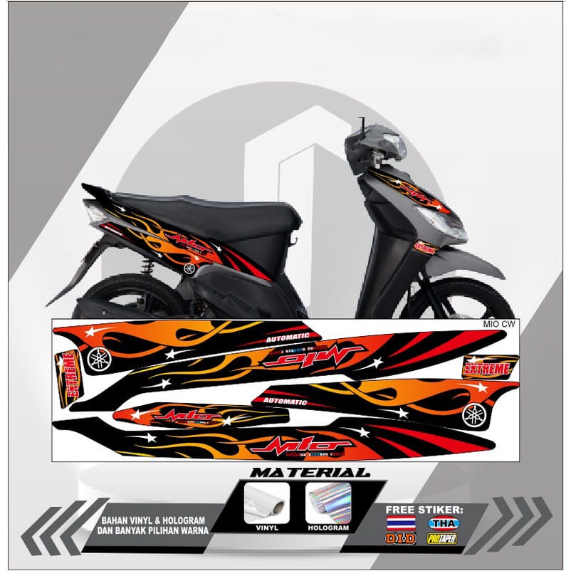 Stiker Lis Body MIO SPORTY striping MIO SPORTY motor YAMAHA motor sticker variasi MIO SPORTY