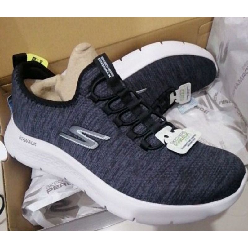 SKECHERS GO WALK FLEX ULTRA BLACK/WHITE SLIP ON SIZE 41 MEN ORIGINAL BY SPORT STATION