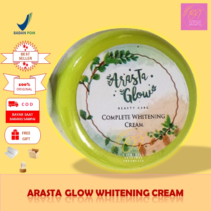 Cream Arasta Glow BPOM Halal Cream All In One Siang dan Malam Untuk Wajah Berjerawat dan Glowing
