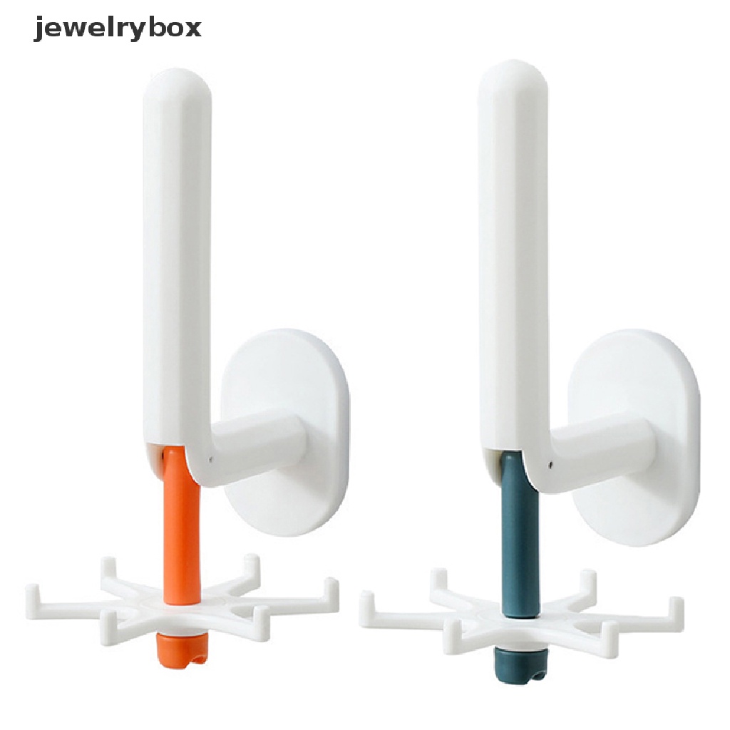 [jewelrybox] Rotag Hooks Aksesoris Dapur Dapat Diputar 360derajat Rak Penyimpanan Gantungan Rumah Tangga Kamar Mandi Dinding Dipasang Kunci Kait Organizer Butik