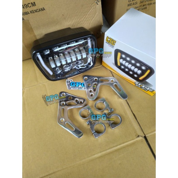 Lampu Daymaker RX King Oval Kotak Set batok komplit-lampu daymaker 16 mata rx king oval kotak set ba