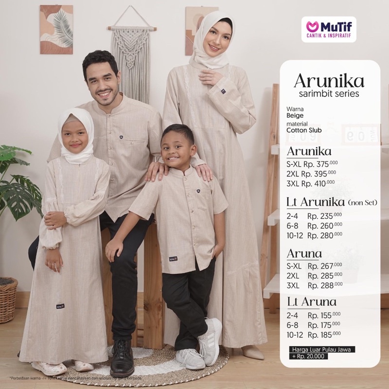SARIMBIT MUTIF TERBARU 2023 ARUNA ARUNIKA/ GAMIS MUTIF ARUNIKA/KOKO LENGAN PANJANG MUTIF ARUNA