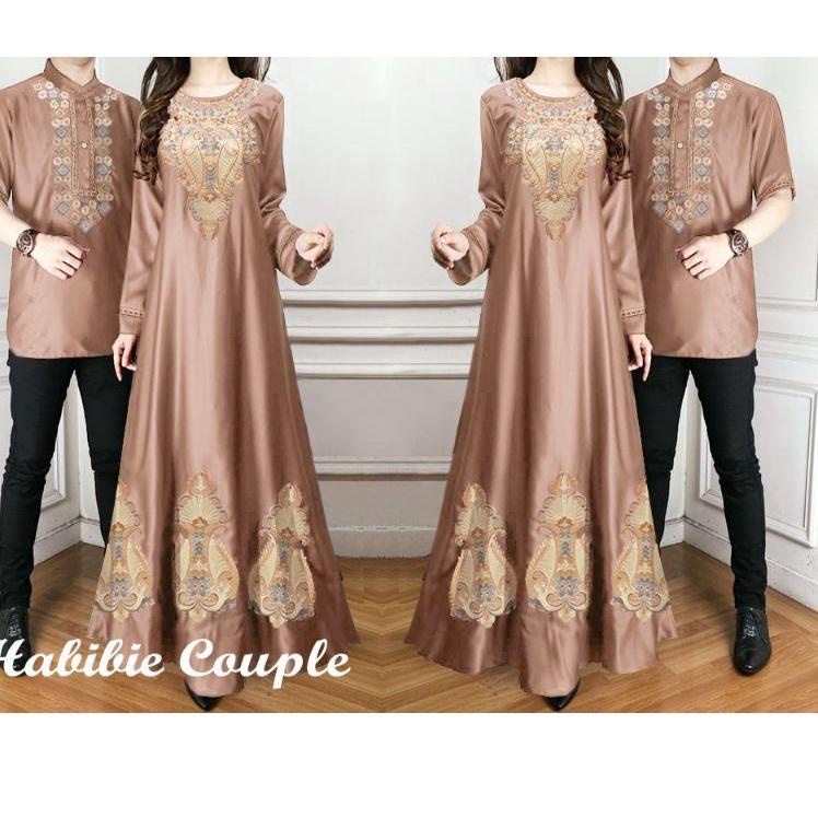 ➳ ELDE 5 - habibi couple Habibie & Ainun couple, maxi tangan panjang + kemeja kancing depan kantong 