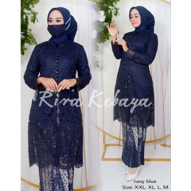 Stelan Tunik Brukat Kancing Tunik Busui Kebaya Sage