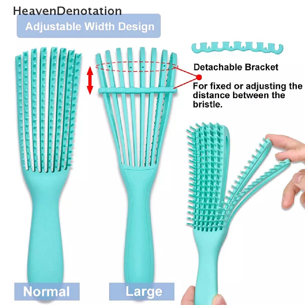 [HeavenDenotation] Dropshipping Detangling Sikat Rambut Pijat Kulit Kepala Keriting Rambut Wanita Sisir Hairbrush HDV