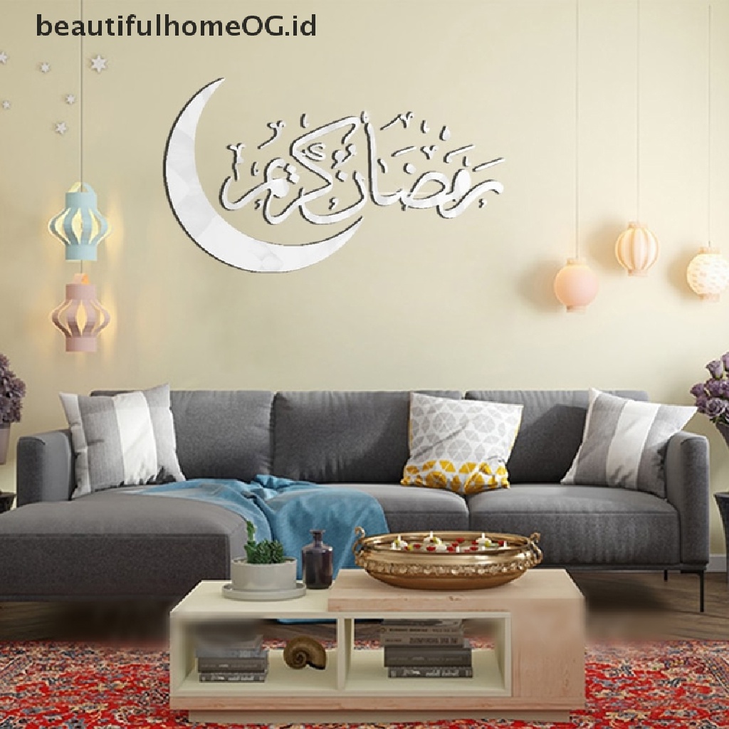 // Beautifulhomeog.id// Stiker Dinding Eid Mubarak Hiasan Ramadhan Rumah Islami Ramadhan Kareem Muslim Party Decor Hadiah Idul Adha **