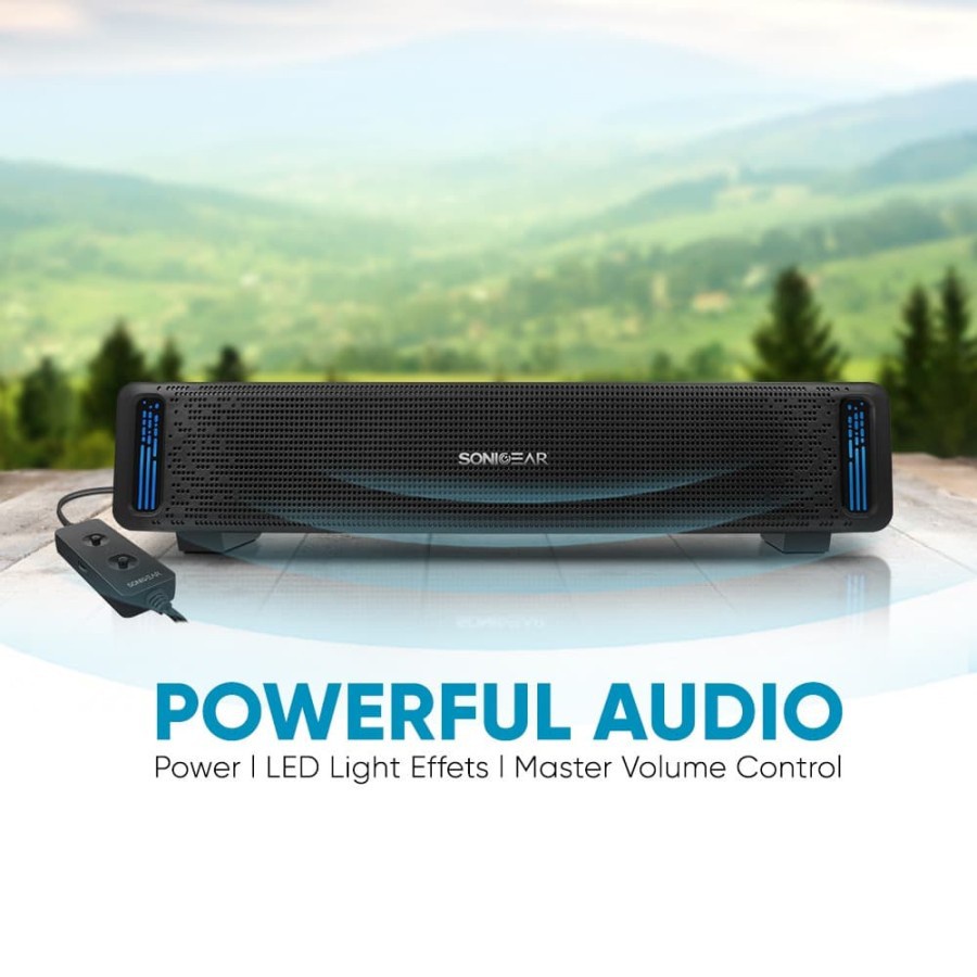 SonicGear 200P Powerful SoundBar Speakers Bluetooth with Brilliant Light Effect