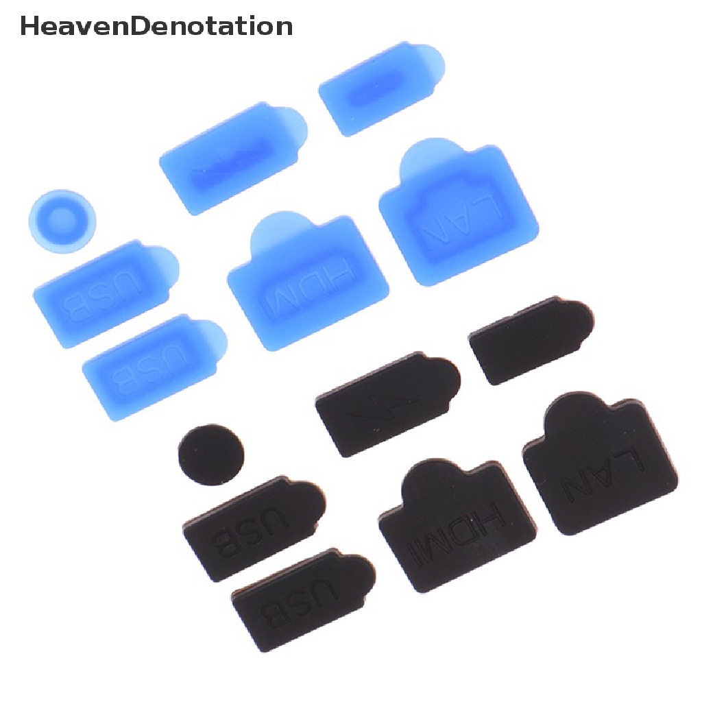 [HeavenDenotation] 7pcs Set Colokan Debu Silikon Antarmuka USB HDM Penutup Anti Debu Dustproof Plug HDV