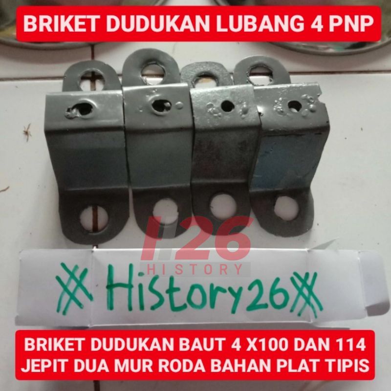 Briket Dudukan Dop moon Lubang 4x100 dan 4x114 Bahan plat tipis PNP 4pcs