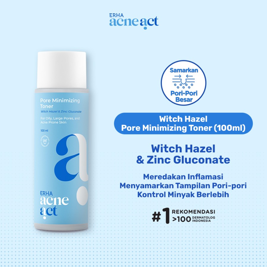 ERHA Toner Wajah Acneact Witch Hazel &amp; Zinc Gluconate Pore Minimizing + pH Balance