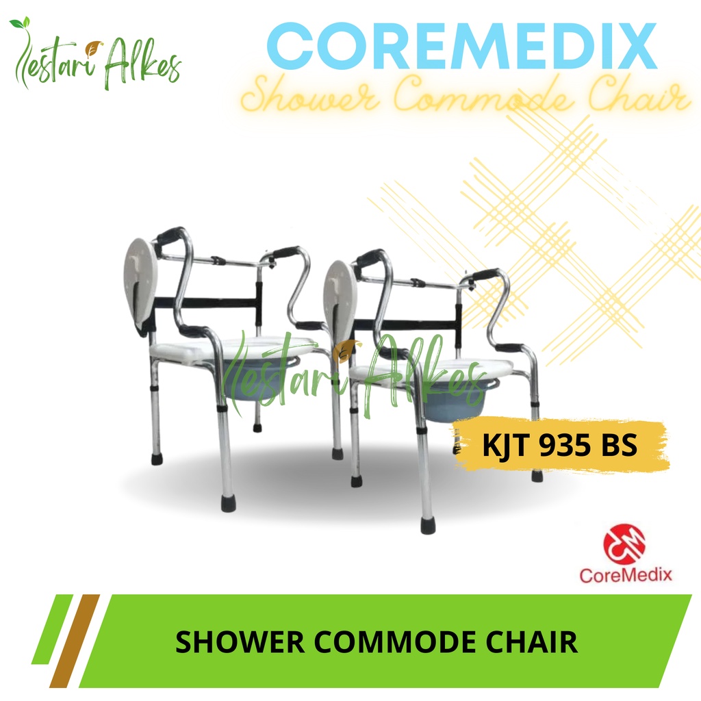 Kursi mandi lansia 5 in 1 KJT 935BS commode chair coremedix Commode+Walker