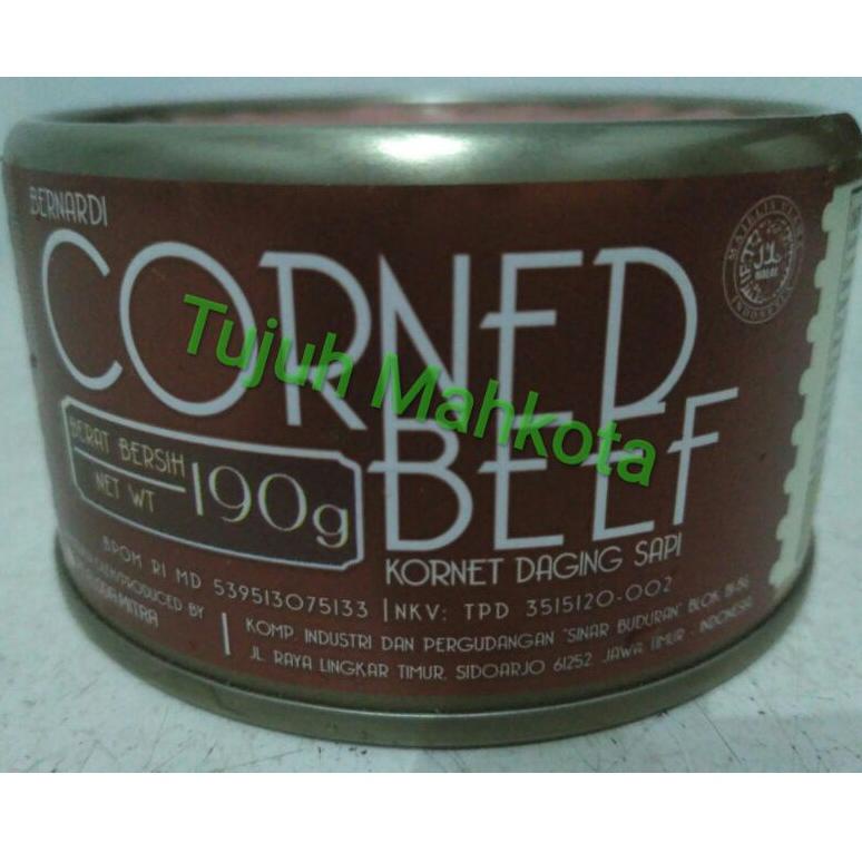 

TBS 2.2 Corned Beef Kornet Daging Sapi Bernardi 190 gr New Arifal