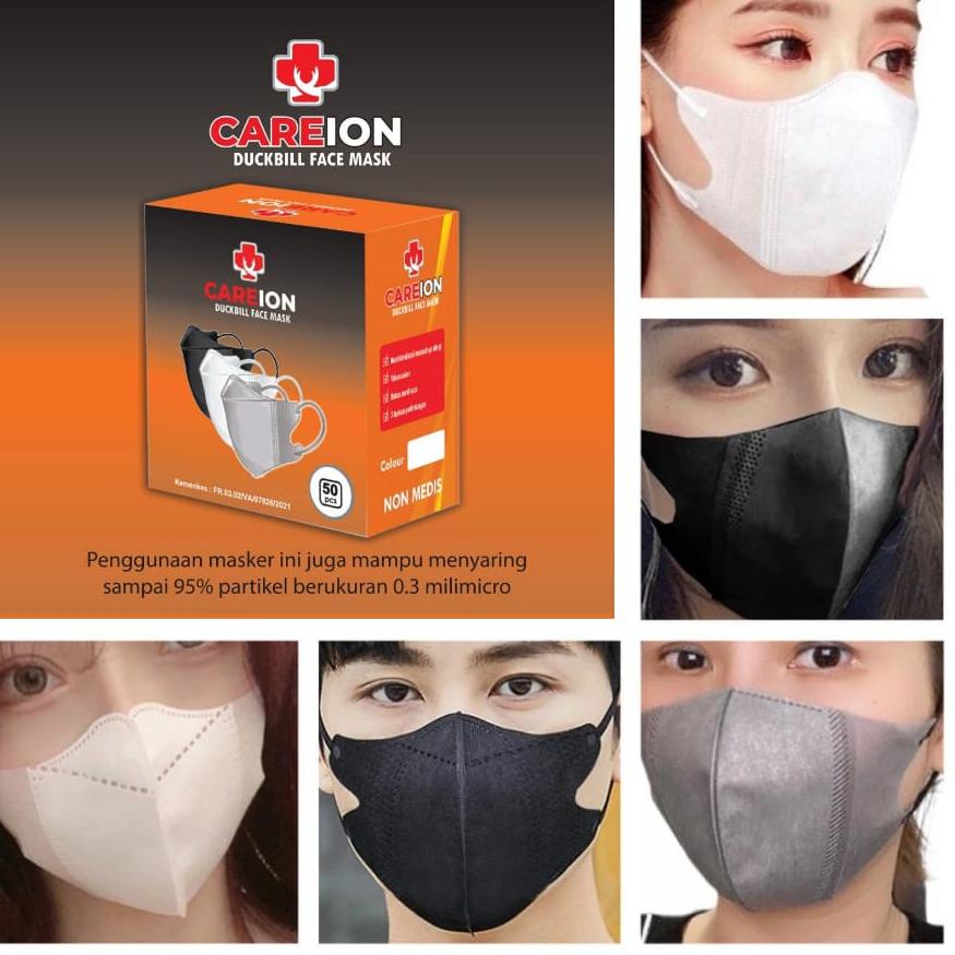 2.2 HARGA GROSIR Masker DUCKBILL CAREION DEWASA Face Mask Masker 3ply Duck Bill CAREION Disposable M