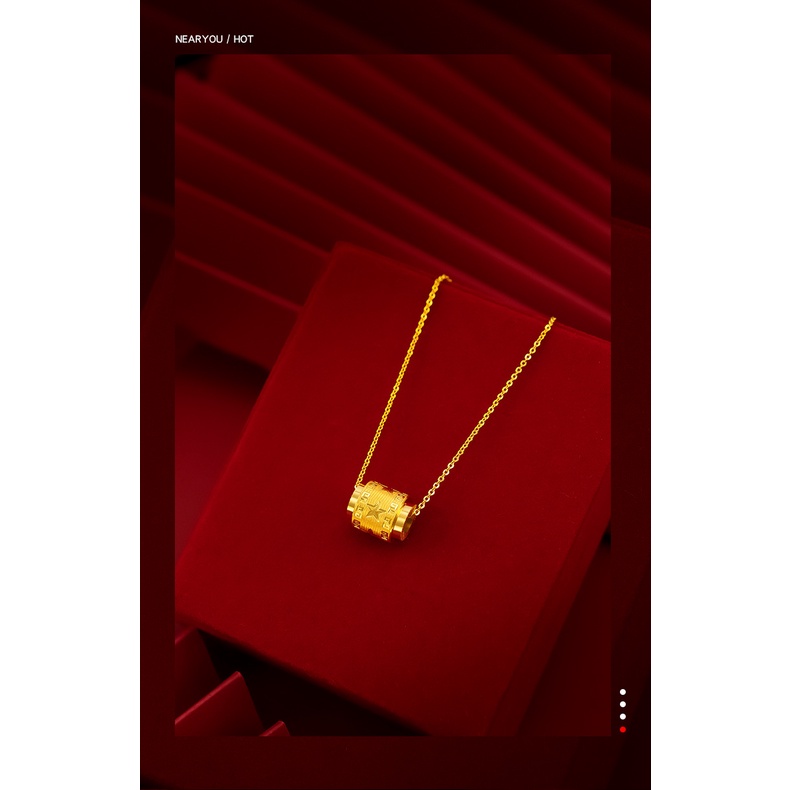 Goldkingdom Perhiasan Fashion Emas Asli Kadar 375Bangkok Aksesoris Ready Stock Cnc Bintang Berujung Lima Passepartout Kalung Gaya Wanita Seiko Berlapis Emas Bintang Tulang Selangka Kalung