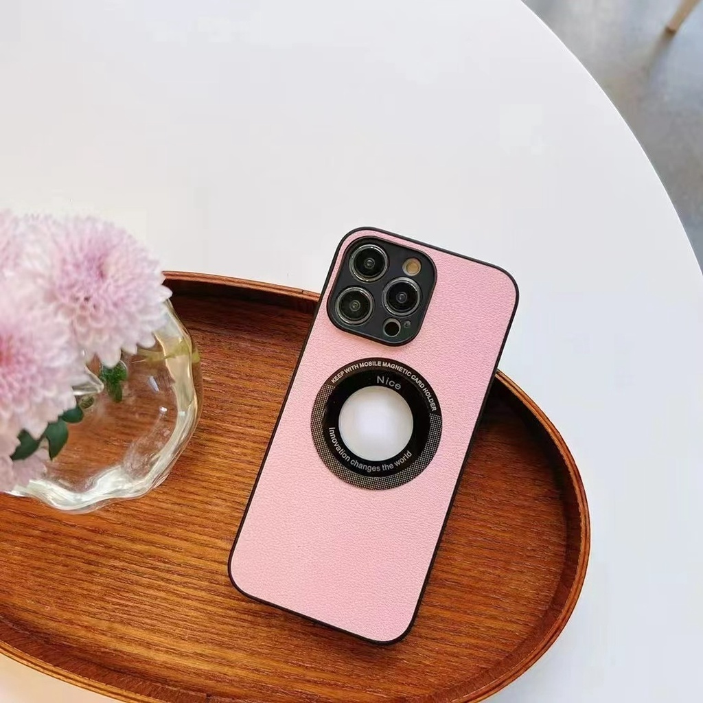 IPHONE Casing Suction Magnetik Label Bocor Berlaku Untuk Iphone14 13 12 11 Pro Max 14Plus Case Pelindung Lensa Kulit