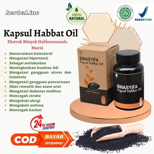 Kapsul Herbal Habbatussauda Oil Habatusauda Minyak Jinten Hitam Menurunkan Kolesterol Hipertensi Men
