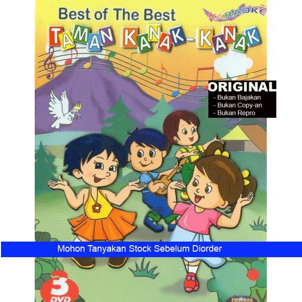 KARAOKE BEST OF THE BEST LAGU TAMAN KANAK-KANAK PART 1 - Paket DVD Original Lagu Anak (3 DVD)