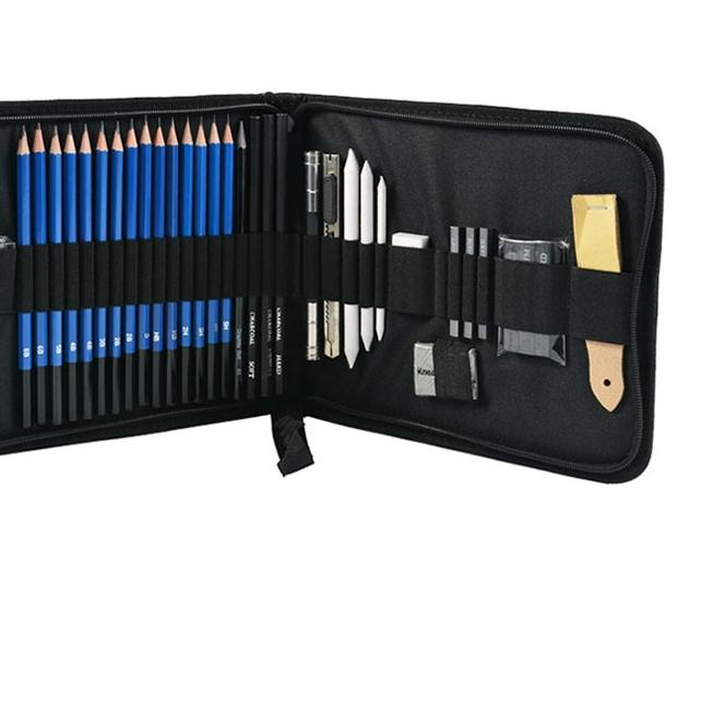 

Discount✅-Sketching 33 Pcs Pencil Set Drawing Kit Tools Pensil Gambar Sketsa Art