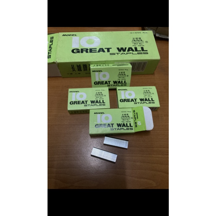 

Best Seller Isi Staples Stapler Jepretan Great Wall Model 10 ( No.10) 10 Box Kecil