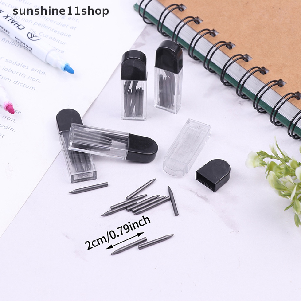 Sho 5sets 2mm Compass Core Pengganti Pensil Lead Break Resistant 2cm Untuk Penanda Menggambar Scriber Compasses Alat N