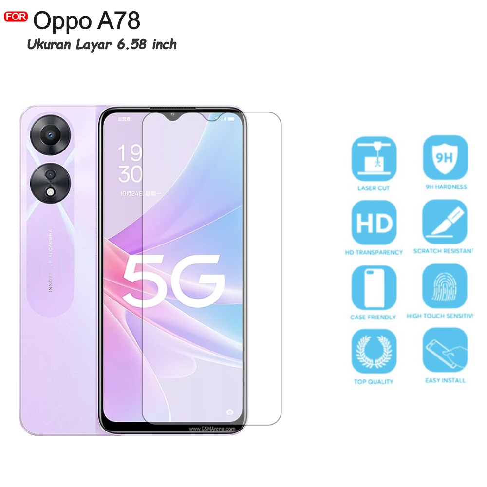 Tempered Glass Oppo A78 Premium Quality Anti Gores Kaca