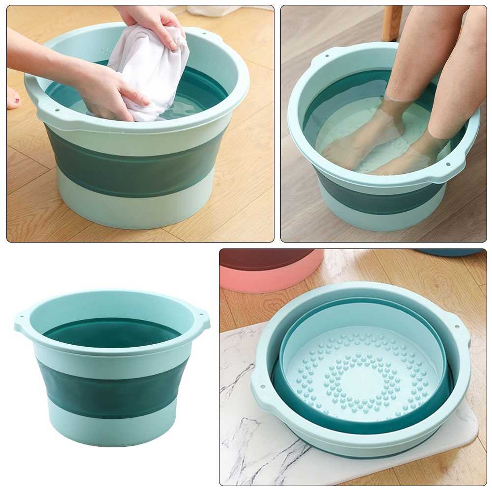 (BISA COD) FTIHSHP Peasy Baskom Ember Lipat Portabel Foldable Multifunction Water Bucket - F664