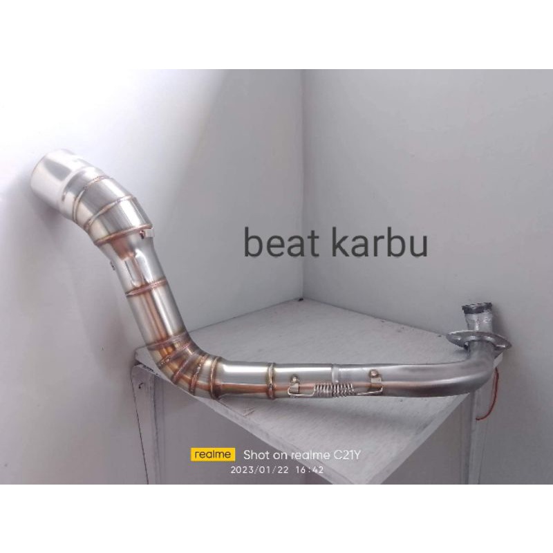 Leheran knalpot motor Beat karbu