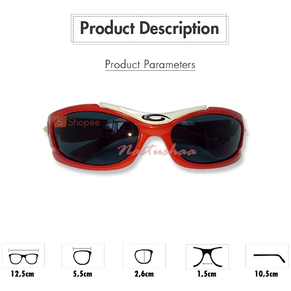 Kacamata Anak Sporty Fashion Kacamata Hitam Anak Olahraga Outdoor Bersepeda Gaya Trendy Sunglasses Model Lensa Bening dan Hitam Anti UV Keren