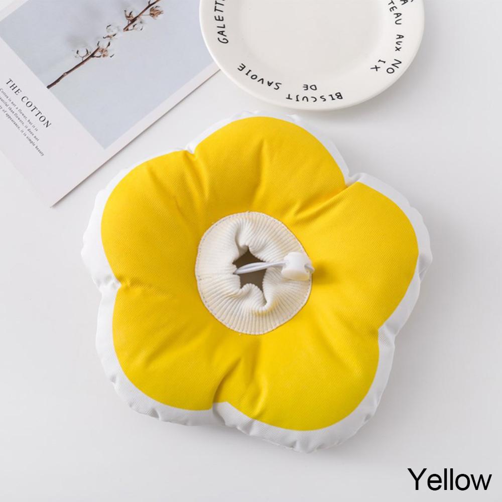 Timekey Lovely Flower Lembut Elizabeth Ring Adjustable Pet Collar Penutup Kepala Tahan Air Gores Dan Anti Gigit Anjing Kucing Kerah Perlengkapan Hewan Peliharaan K5T6