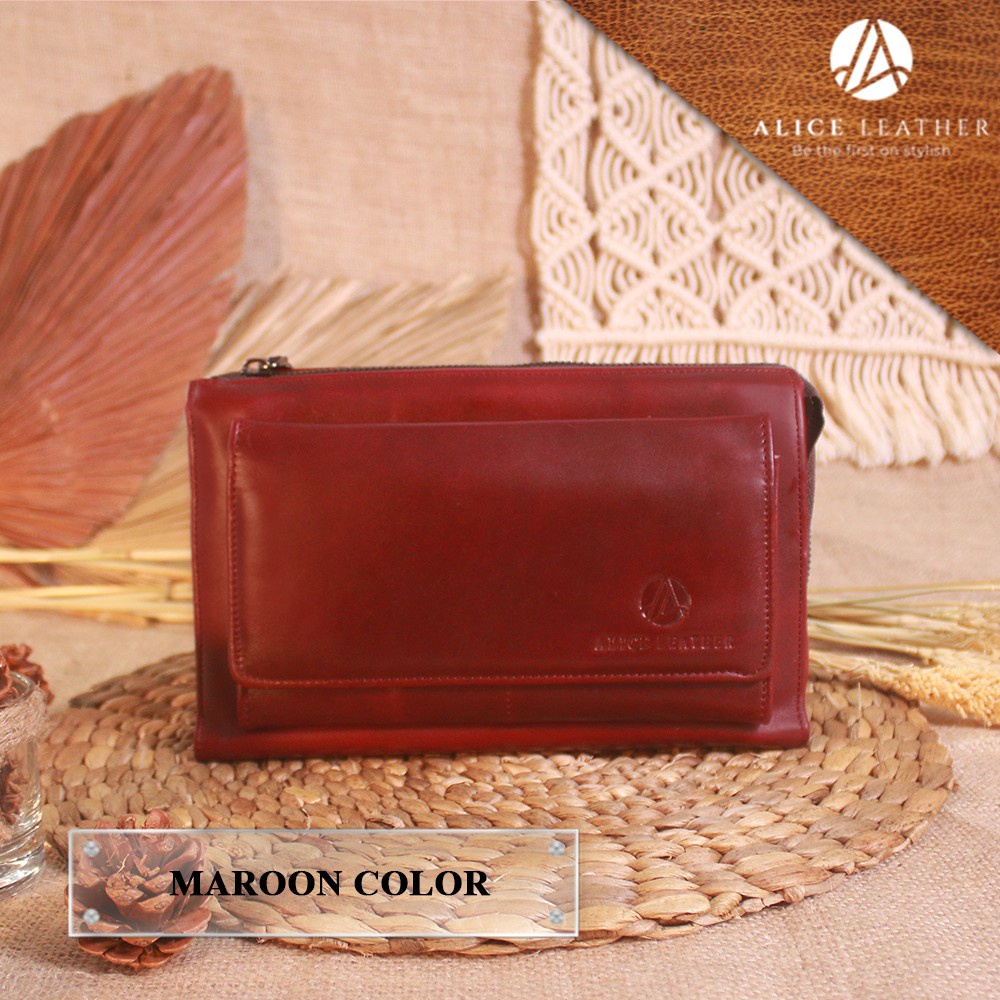 Dompet Kulit Dompet Kartu   Lipat Kulit Sapi Asli Original AH01 MARETHA WALLET Dompet  Kulit Sapi Asli ALICE LEATHER AH01 KUALITAS TERJAMIN MEMUASKAN BISA COD