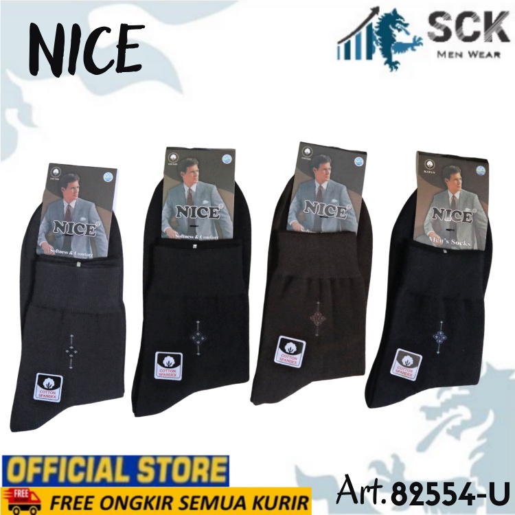 Kaos Kaki Kerja Kantor NICE 82552 82553 82554 Katun/ Kaus Kaki NICE 82552 82553 82554