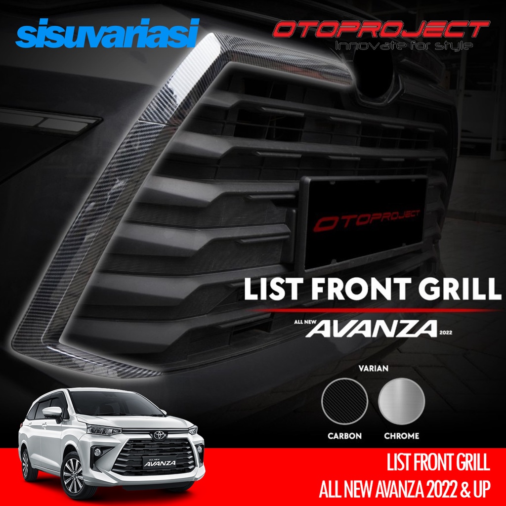 Avanza 2022 2023 2024 Aksesoris Otoproject Cover List Grill Depan