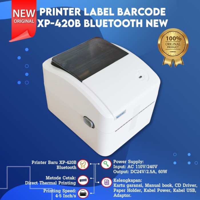 PRINTER BARCODE /CETAK RESI SHOPEE XPRINTER XP-420B 110MM / A6