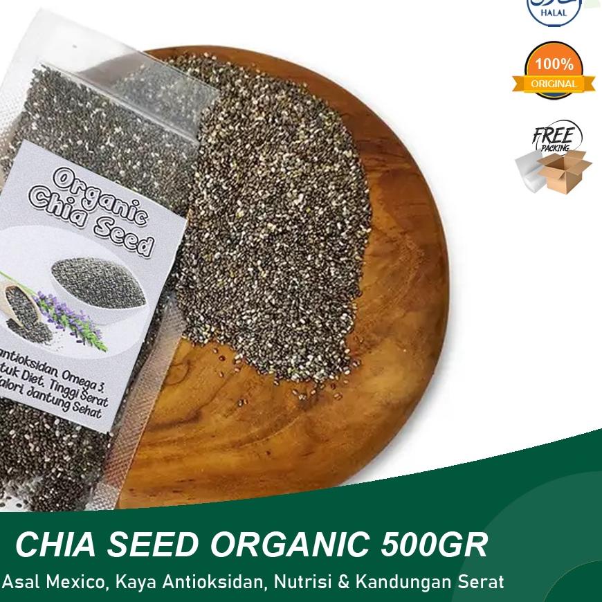 

❇ Black Chia Seed Organic 500gr dari Mexico Kaya Omega 3, Antioksidan, Lebih Kaya Dari Almond Salmon ✰